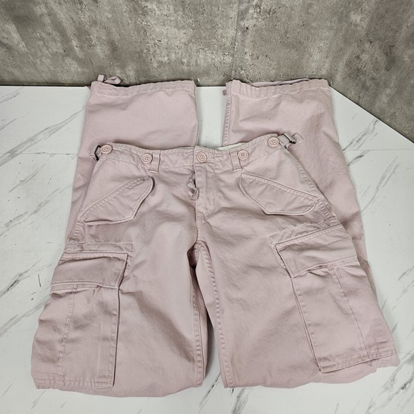 Y2K Mossimo Cargo Pants Pink 100% Cotton Jrs 3 Utility Skater Streetwear‎ 2000s - Picture 6 of 10